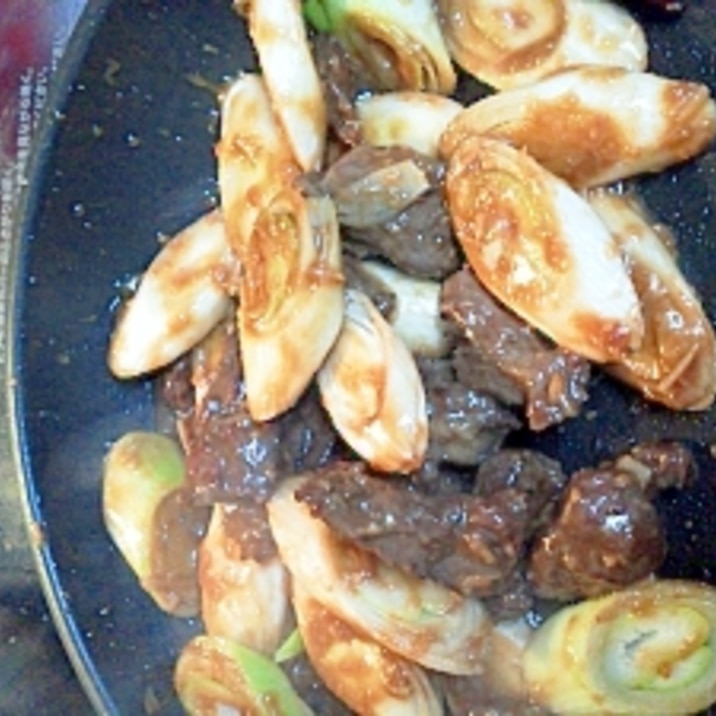 冬はコレ!! 乾燥肌に負けない猪肉のネギ味噌炒め♪